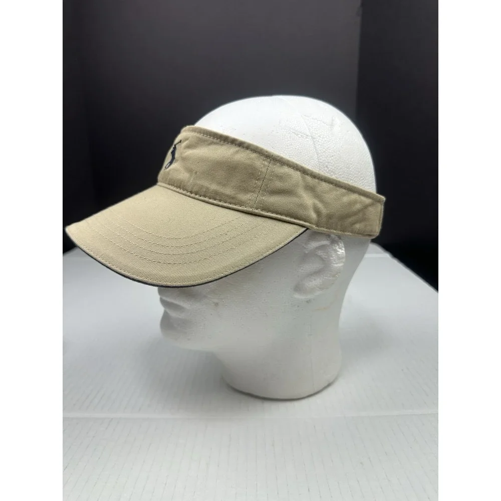Polo Golf Ralph Lauren Visor Tan Polo Player Logo Adjustable Strapback